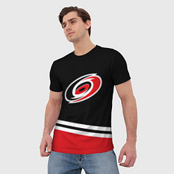 Футболка мужская Carolina Hurricanes , Каролина Харрикейнз, цвет: 3D-принт — фото 2