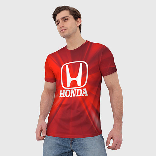 Мужская футболка Хонда HONDA / 3D-принт – фото 3