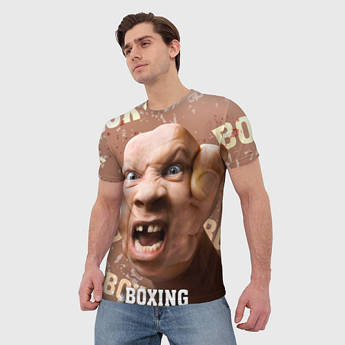 Мужская футболка Boxing - телесный / 3D-принт – фото 3