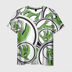 Футболка мужская Skoda Шкода Pattern, цвет: 3D-принт