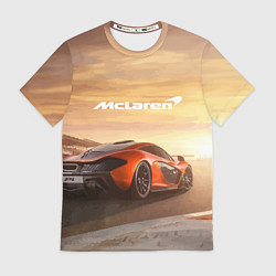 Футболка мужская McLaren - легендарная гоночная команда!, цвет: 3D-принт