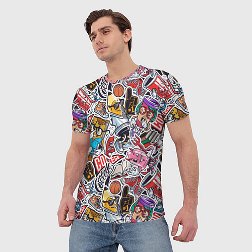 Мужская футболка Рисунок колледж / 3D-принт – фото 3