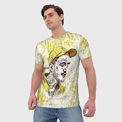 Мужская футболка Lil Peep CryBaby Yellow Лил Пип / 3D-принт – фото 3