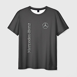 Футболка мужская Mercedes карбоновые полосы, цвет: 3D-принт