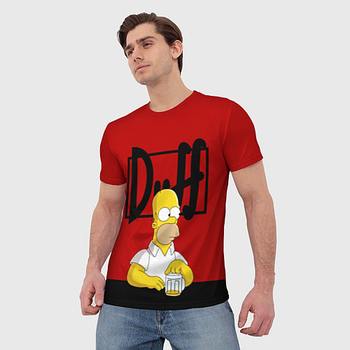 Мужская футболка Гомер и пиво Симпсоны Simpsons / 3D-принт – фото 3