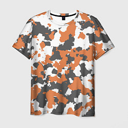 Футболка мужская Orange Camo, цвет: 3D-принт