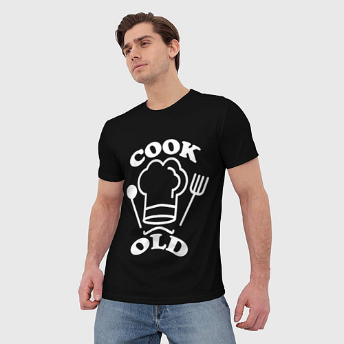 Мужская футболка Cook old Старый повар Куколд / 3D-принт – фото 3