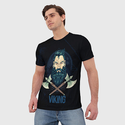 Мужская футболка Viking! / 3D-принт – фото 3