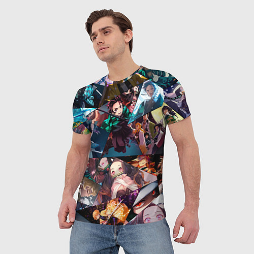 Мужская футболка Kimetsu no aiba Все персонажи / 3D-принт – фото 3