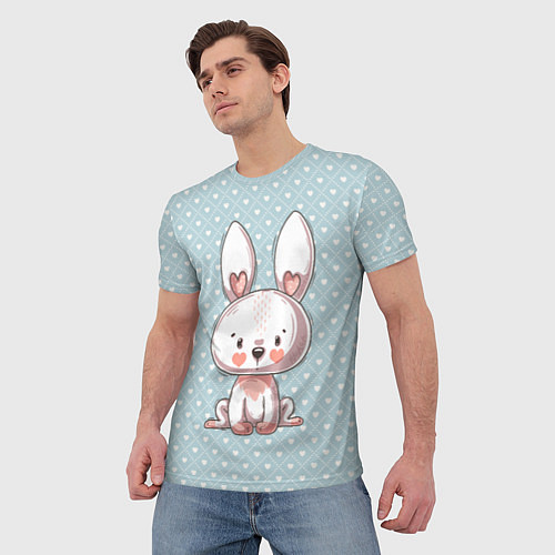 Мужская футболка Маленький зайчик / 3D-принт – фото 3