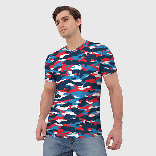 Мужская футболка Камуфляж Цветной / 3D-принт – фото 3