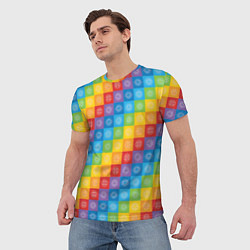 Футболка мужская Разноцветные Чакры, цвет: 3D-принт — фото 2