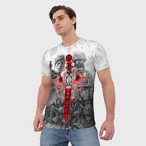 Мужская футболка Меч-герб 2022 / 3D-принт – фото 3