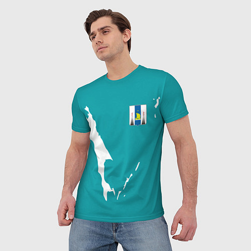 Мужская футболка Сахалин герб / 3D-принт – фото 3