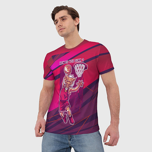 Мужская футболка Баскетбол кабан / 3D-принт – фото 3
