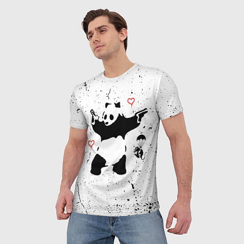Мужская футболка BANKSY БЭНКСИ панда / 3D-принт – фото 3