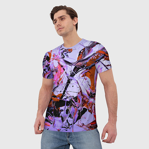 Мужская футболка Color abstraction Pattern Vanguard / 3D-принт – фото 3