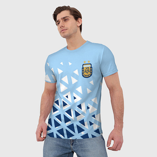 Мужская футболка Сборная Аргентины футбол / 3D-принт – фото 3