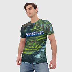 Футболка мужская Minecraft Video game Landscape, цвет: 3D-принт — фото 2