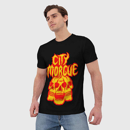 Мужская футболка ZillaKami x SosMula City Morgue Черепа / 3D-принт – фото 3