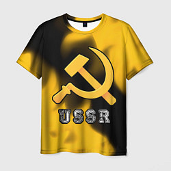 Футболка мужская USSR - СЕРП И МОЛОТ Пламя, цвет: 3D-принт