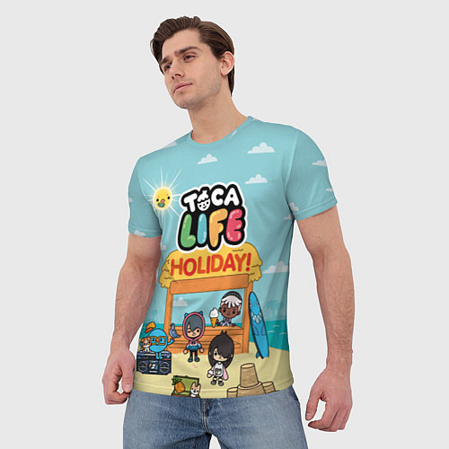 Мужская футболка Toca Life Holiday! / 3D-принт – фото 3