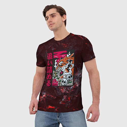 Мужская футболка Японский тигр / 3D-принт – фото 3