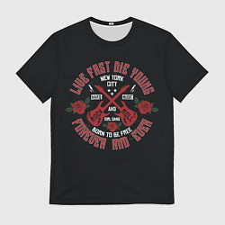 Футболка мужская Rock and Roll навсегда, цвет: 3D-принт