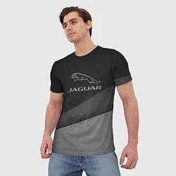 Футболка мужская JAGUR оттенки серого, цвет: 3D-принт — фото 2
