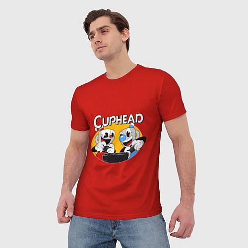 Мужская футболка Cuphead and Mugman Gamers / 3D-принт – фото 3