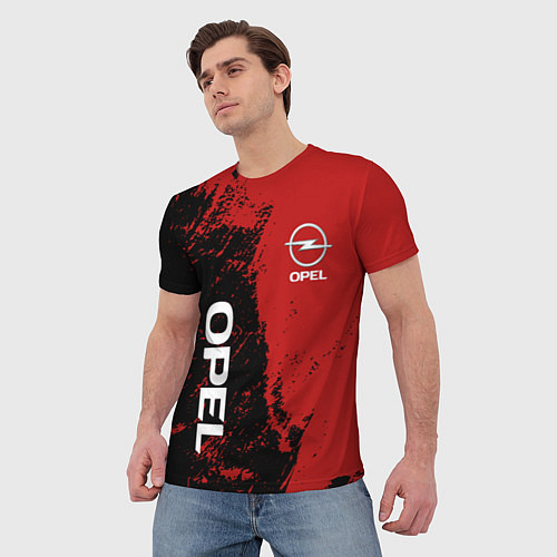 Мужская футболка OPEL ОПЕЛЬ ДВА ЦВЕТА / 3D-принт – фото 3