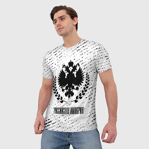 Мужская футболка RUSSIAN EMPIRE - ГЕРБ - Потертости / 3D-принт – фото 3