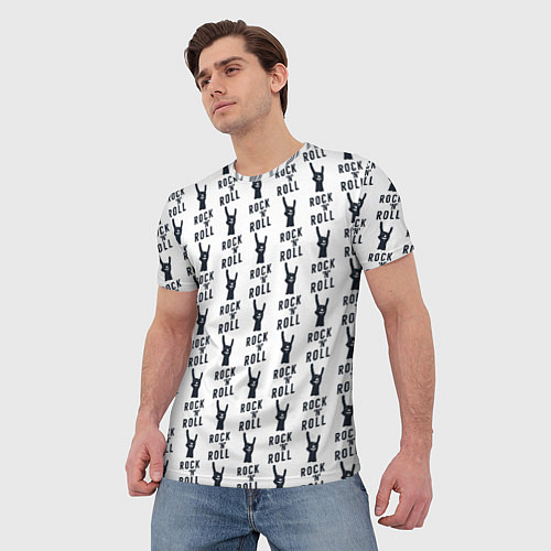 Мужская футболка Рок-н-ролл сила / 3D-принт – фото 3