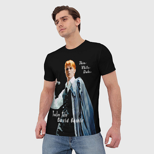Мужская футболка Thin White Duke David Bowie Isolar Tour / 3D-принт – фото 3