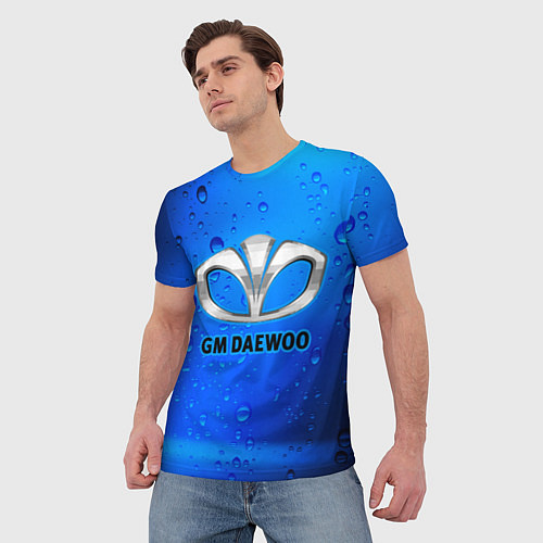 Мужская футболка DAEWOO Капли Дождя / 3D-принт – фото 3