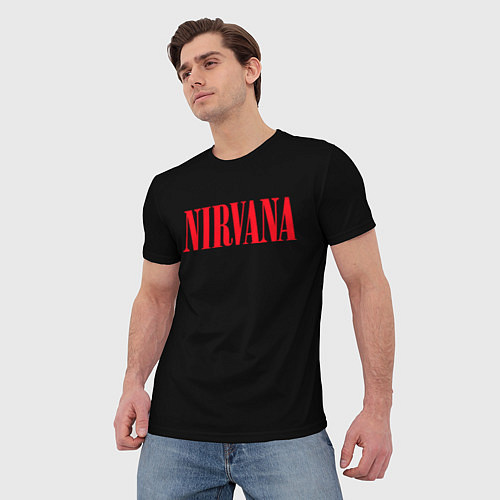 Мужская футболка Nirvana in Red / 3D-принт – фото 3