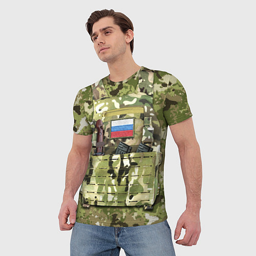 Мужская футболка Бронежилет с боекомплектом / 3D-принт – фото 3