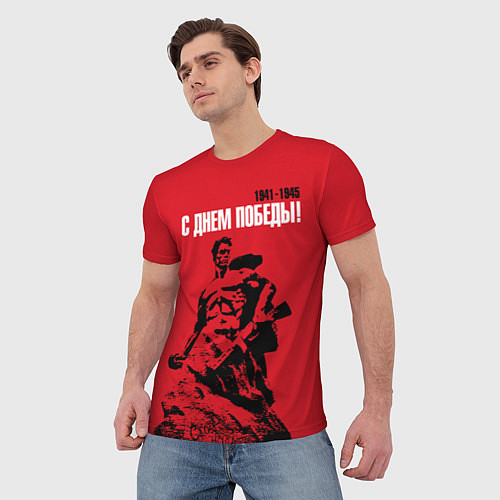 Мужская футболка С Днем Победы! Защитник Сталинграда / 3D-принт – фото 3