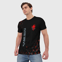 Футболка мужская Cyberpunk 2077 samurai Паттерн, цвет: 3D-принт — фото 2