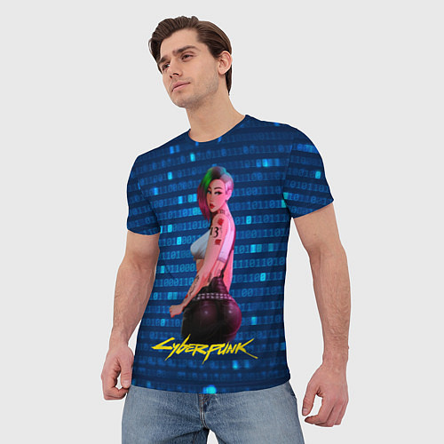 Мужская футболка Cyberpunk 18 art Judy / 3D-принт – фото 3