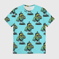 Футболка мужская БАНКА НА СКЕЙТБОРДЕ, цвет: 3D-принт