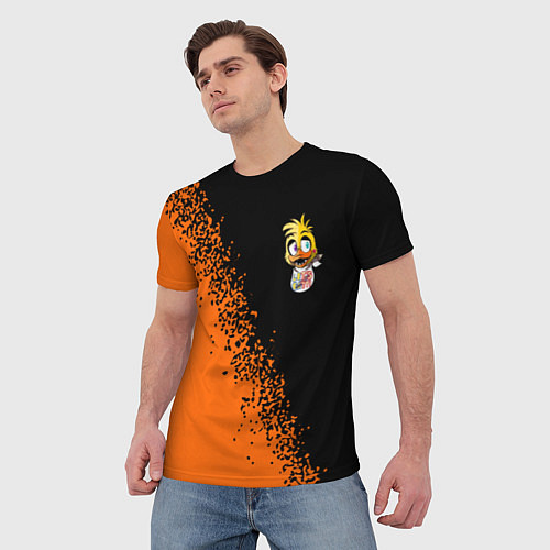 Мужская футболка FIVE NIGHTS AT FREDDYS ЧИКА / 3D-принт – фото 3