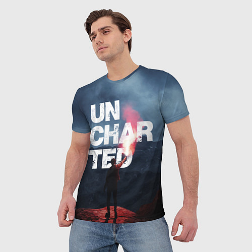 Мужская футболка Uncharted Анчартед На картах не значится / 3D-принт – фото 3