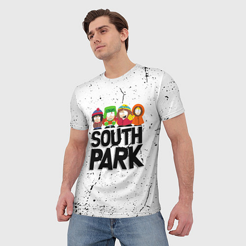 Мужская футболка Южный парк мультфильм - персонажи South Park / 3D-принт – фото 3