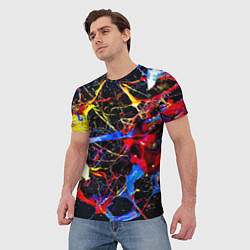 Футболка мужская Импрессионизм Vanguard neon pattern, цвет: 3D-принт — фото 2