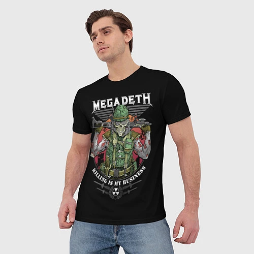 Мужская футболка MEGADETH killing is my business / 3D-принт – фото 3