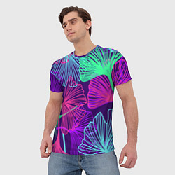 Футболка мужская Neon color pattern Fashion 2023, цвет: 3D-принт — фото 2