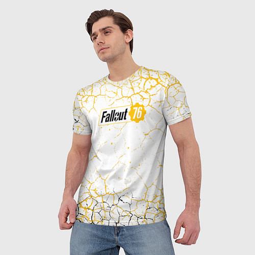 Мужская футболка Fallout 76 Жёлтая выжженная пустошь / 3D-принт – фото 3
