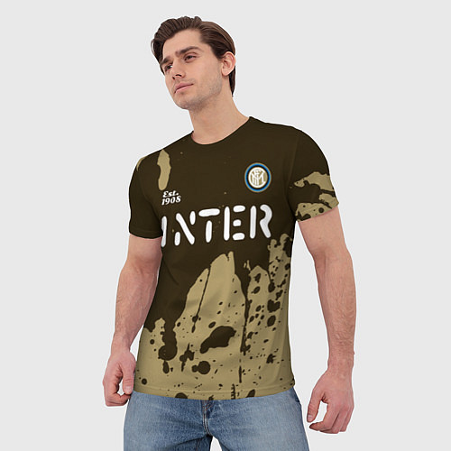 Мужская футболка ИНТЕР Inter Est 1908 Брызги / 3D-принт – фото 3