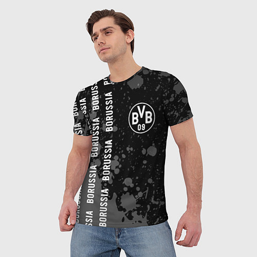 Мужская футболка BORUSSIA Брызги / 3D-принт – фото 3